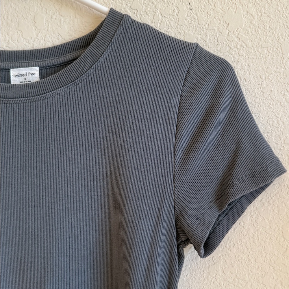 Aritizia Ribbed T-shirt in Gray - Picture 4 of 4
